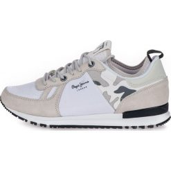 Pepe Jeans tenisówki męskie Tinker Pro 73.19 43 białe. Białe trampki męskie Pepe Jeans, bez wzorów, z jeansu, bez zapięcia. W wyprzedaży za 249,00 zł.