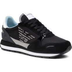 Sneakersy EMPORIO ARMANI - X3X058 XM511 N114 Black/Black/Grey. Czarne półbuty damskie Emporio Armani, ze skóry. Za 839,00 zł.