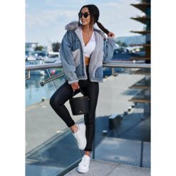 Hugo Kurtka Jeans Futro Kolor Blue S. Niebieskie kurtki damskie LIGARI, s, bez wzorów, z bawełny, bez kaptura. Za 299,00 zł.