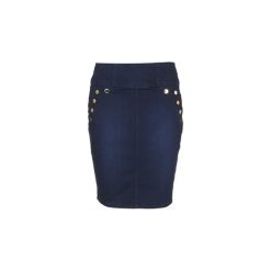 Spódnice krótkie Guess PERDA. Niebieskie spódniczki damskie marki Guess, z aplikacjami, krótkie, mini. Za 319,20 zł.