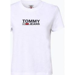 Tommy Jeans - T-shirt damski, biały. Białe t-shirty damskie Tommy Jeans, m, bez wzorów, z jeansu, eleganckie, bez kołnierzyka. Za 179,95 zł.