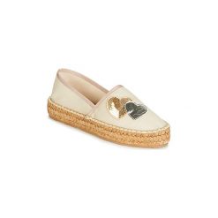 Espadryle Love Moschino JA10243G07. Brązowe espadryle damskie Love Moschino, bez wzorów, bez obcasa. W wyprzedaży za 419,30 zł.