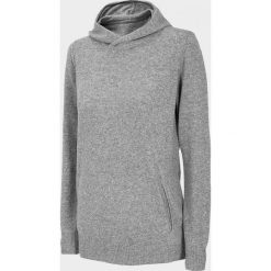 Sweter damski SWD603 - chłodny jasny szary melanż - Outhorn. Szare bluzy damskie Outhorn, bez wzorów, bez rękawów, bez kaptura. Za 159,99 zł.