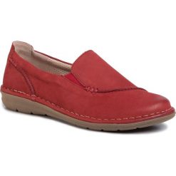 Półbuty GO SOFT - EPOKA-08 Red. Czerwone półbuty damskie GO SOFT, na co dzień, bez wzorów, ze skóry, bez obcasa, na płaskiej podeszwie, bez zapięcia. Za 159,99 zł.