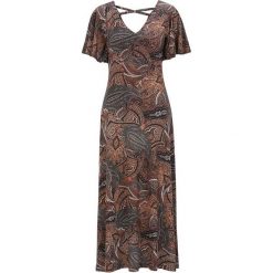 Cream Sukienka Liv brązowy we wzory female brązowy/ze wzorem XL (44). Pomarańczowe sukienki damskie Cream, na wiosnę, s, bez wzorów, z dżerseju, eleganckie, z dekoltem w serek, z długim rękawem, długie, maxi. Za 349,00 zł.