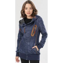 Granatowa Bluza Elrinless. Niebieskie bluzy damskie Born2be, s, bez wzorów, bez rękawów, bez kaptura. Za 99,99 zł.
