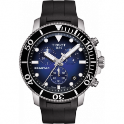 ZEGAREK TISSOT SEASTAR 1000 QUARTZ T120.417.17.041.00. Niebieskie, analogowe zegarki męskie TISSOT, ze stali. Za 2250,00 zł.