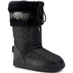 Śniegowce LOVE MOSCHINO - JA24192G08JU100A Nero. Czarne kozaki damskie Love Moschino, na zimę, ze skóry ekologicznej, bez zapięcia. Za 779,00 zł.