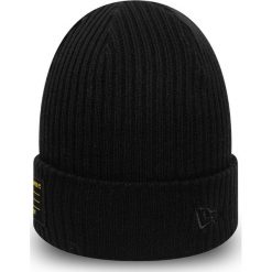 New Era - Czapka. Czarne czapki męskie New Era, na zimę, bez wzorów, z bawełny. W wyprzedaży za 89,90 zł.