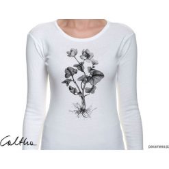 Kaczeniec - damska koszulka z rękawem. Białe t-shirty damskie marki Pakamera. Za 79,00 zł.