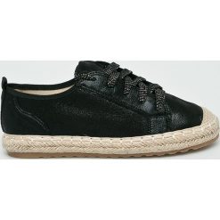 Answear - Espadryle Super Mode. Czarne espadryle damskie ANSWEAR, bez wzorów, z materiału, bez obcasa, na obcasie. W wyprzedaży za 59,90 zł.