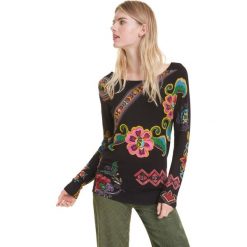 Desigual Kira Sweter Czarny. Czarne bluzy damskie Desigual, l, z haftami, z wiskozy. Za 378,95 zł.