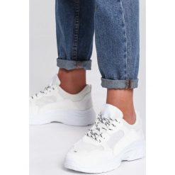 Białe Sneakersy Wonderwall. Białe buty sportowe damskie marki Inny, z jeansu. Za 89,99 zł.