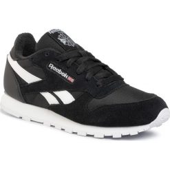 Buty Reebok - Classic Leather Junior DV9594 Black/White. Czarne półbuty dziewczęce Reebok, na sznurówki. W wyprzedaży za 199,00 zł.