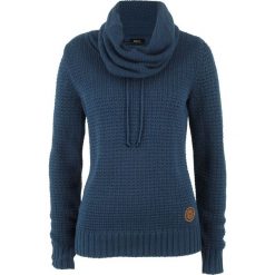 Sweter bonprix ciemnoniebieski. Niebieskie swetry klasyczne damskie bonprix. Za 89,99 zł.