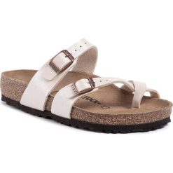 Japonki BIRKENSTOCK - Mayari 0071661 Graceful Pearl White. Brązowe klapki damskie Birkenstock, bez wzorów, ze skóry ekologicznej, bez obcasa. Za 289,00 zł.