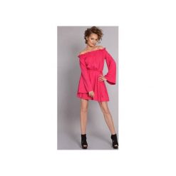 RETRO JILL - FUKSJA. Różowe sukienki dziewczęce marki Madnezz, z aplikacjami, z elastanu, retro, bez rękawów. Za 189,00 zł.