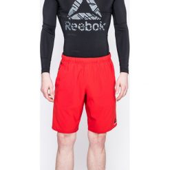 Reebok - Szorty. Szare spodenki sportowe męskie Reebok, z poliesteru, sportowe. W wyprzedaży za 99,90 zł.