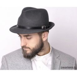 Kapelusz męski trilby RICHARD. Szare kapelusze męskie marki Pakamera, z bawełny, eleganckie. Za 120,00 zł.
