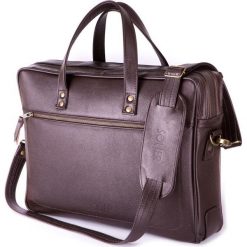 SKÓRZANA TORBA NA LAPTOPA SOLIER SL05 NEWBRIDGE BRĄZOWY. Pomarańczowe torby na laptopa Tagless, bez wzorów, ze skóry. Za 586,83 zł.