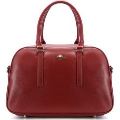 Torebka damska. Czerwone kuferki damskie Wittchen, w paski, ze skóry, eleganckie, bez dodatków. W wyprzedaży za 399,90 zł.