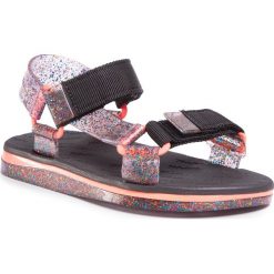 Sandały MELISSA - Papete + Rider Fluor E 33221 Clear Multicolor/Black/Pink 53775. Różowe klapki damskie Melissa, bez wzorów, z tworzywa sztucznego, bez obcasa. Za 469,00 zł.