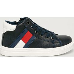 Tommy Hilfiger - Buty dziecięce. Białe trampki chłopięce TOMMY HILFIGER, bez wzorów, z gumy, sportowe, na sznurówki. Za 299,90 zł.