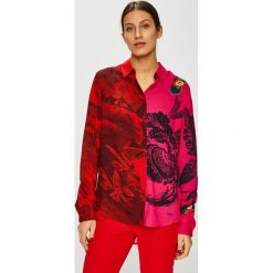 Desigual - Koszula. Czerwone bluzki damskie marki Desigual, s, z wiskozy, klasyczne, z klasycznym kołnierzykiem, z długim rękawem. Za 399,90 zł.