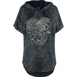 Harry Potter Forbidden Forest - Thestral Koszulka damska szary. Szare bluzki asymetryczne Harry Potter, l, z nadrukiem, z krótkim rękawem. Za 121,90 zł.