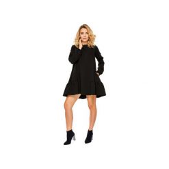 Sukienka Barbi z długim rękawem. Czarne sukienki damskie Ooh la la, xl, bez wzorów, ze skóry, eleganckie, bez kołnierzyka, z długim rękawem, długie, mini. Za 179,00 zł.