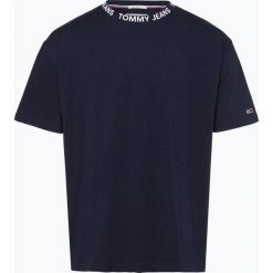 Tommy Jeans - T-shirt męski, niebieski. Niebieskie t-shirty męskie Tommy Jeans, s, z napisami, z jeansu, z okrągłym kołnierzem. Za 179,95 zł.