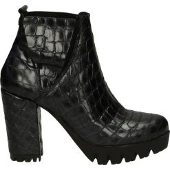 Sztyblety - 824 CONG BORE. Czarne botki damskie lity Venezia, ze skóry. Za 229,00 zł.
