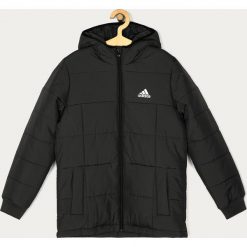 Adidas Performance - Kurtka dziecięca 128-176 cm. Szare kurtki dziewczęce adidas Performance, bez wzorów, z poliesteru, długie, z kapturem. Za 279,90 zł.