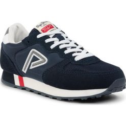 Sneakersy PEPE JEANS - Klein Junior PBS30423 Navy 595. Niebieskie trampki chłopięce Pepe Jeans, bez wzorów, z jeansu, na sznurówki. W wyprzedaży za 239,00 zł.