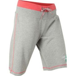 Szorty dresowe bonprix jasnoszary - jasnoróżowy melanż. Szare spodnie damskie bonprix, z dresówki. Za 54,99 zł.
