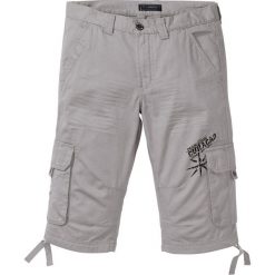 Długie bermudy bojówki Loose Fit bonprix szary. Szare spodenki i szorty męskie bonprix, m, bez wzorów, długie. Za 109,99 zł.