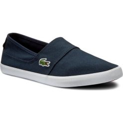 Tenisówki LACOSTE - Marice Bl 2 Cam 7-33CAM1071DB4 Dk Blue/Dk Blu. Niebieskie półbuty męskie Lacoste, bez wzorów, z gumy, bez zapięcia. W wyprzedaży za 239,99 zł.