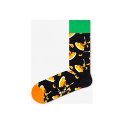 Happy Socks Mac And Cheese Skarpetki Czarny. Czarne skarpetki męskie Happy Socks, bez wzorów, z elastanu. Za 47,95 zł.