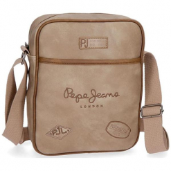 Torba w kolorze beżowym na tablet - (S)20 x (W)25 x (G)6,5 cm. Brązowe torby na ramię męskie Pepe Jeans, w paski, z materiału, na ramię. W wyprzedaży za 97,95 zł.