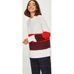 Only - Sweter. Szare swetry klasyczne damskie ONLY, l, z bawełny. W wyprzedaży za 99,90 zł.