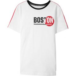 T-shirty chłopięce: Shirt sportowy Slim Fit bonprix biały z nadrukiem