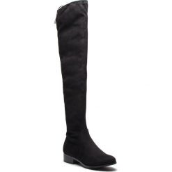 Muszkieterki BULLBOXER - 025502F7T Black. Szare buty zimowe damskie marki Bullboxer, z materiału, na sznurówki. Za 299,00 zł.