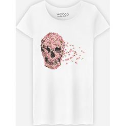 Koszulka "Beautiful Death" w kolorze białym. Białe koszulki damskie Wooop, xs, bez wzorów, z bawełny, z okrągłym kołnierzem. W wyprzedaży za 56,95 zł.