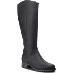Oficerki CLARKS - Marana Trudy 261372284 Black Leather. Czarne buty zimowe damskie marki Clarks, z materiału, na obcasie. W wyprzedaży za 309,00 zł.