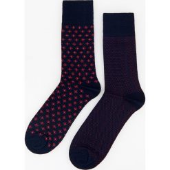 Skarpety 2 pack - Granatowy. Niebieskie skarpetki męskie Reserved, bez wzorów. Za 29,99 zł.