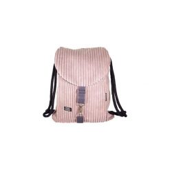 Plecak sztruks róż. Różowe plecaki damskie Sacky.bag, bez wzorów, z bawełny. Za 140,00 zł.