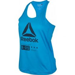 Reebok Koszulka damska treningowa One Series Activchill Graphic W niebieska r. L (AX8688). Niebieskie topy sportowe damskie Reebok, l. Za 82,59 zł.