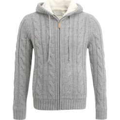 Swetry rozpinane męskie: Pier One SHERPA LINED Kardigan grey melange
