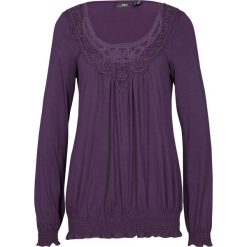 Tunika shirtowa, długi rękaw bonprix ciemny lila. Fioletowe tuniki damskie bonprix. Za 64,99 zł.