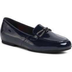 Lordsy LASOCKI - MOKA-02 Navy. Niebieskie półbuty damskie Lasocki, ze skóry, bez obcasa, na obcasie. Za 199,99 zł.
